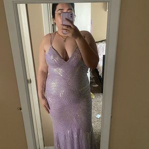 lilac prom dress